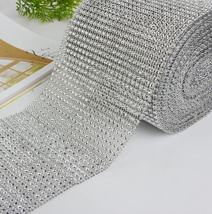Wedding Decoration 10yard/roll 4.75" 24 Rows manmade Diamond Mesh yards Crystal trim Wrap sparkle bling ribbon, Choose a color
Wedding Decoration 10yard/roll 4.75" 24 Rows manmade Diamond Mesh yards Crystal trim Wrap sparkle bling ribbon, Choose a color