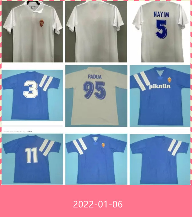1994 1995 real zaragoza retro soccer jersey 94 95 camisetas de futbol Poyet PARDEZA Nayim HIGUERA vintage classic football shirt thailand, White
1994 1995 real zaragoza retro soccer jersey 94 95 camisetas de futbol Poyet PARDEZA Nayim HIGUERA vintage classic football shirt thailand, White