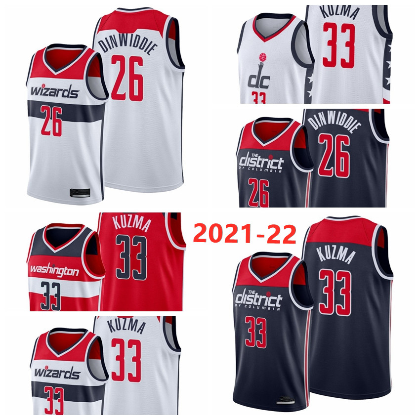 Kyle Kuzma 33 Spencer Dinwiddie 26 2021 Trade Basketball WashingtonWizardsMen White Edition City Jersey
Kyle Kuzma 33 Spencer Dinwiddie 26 2021 Trade Basketball WashingtonWizardsMen White Edition City Jersey