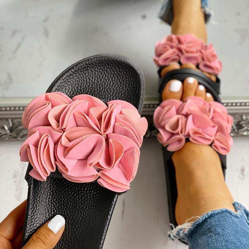 Sandals Craft Big Flower Women's Summer Footwear Bohemian Style Flat Slaps Women Shoes Non-slip Breathable Flats Sandal For Woman 2021, Pink
Sandals Craft Big Flower Women's Summer Footwear Bohemian Style Flat Slaps Women Shoes Non-slip Breathable Flats Sandal For Woman 2021, Pink