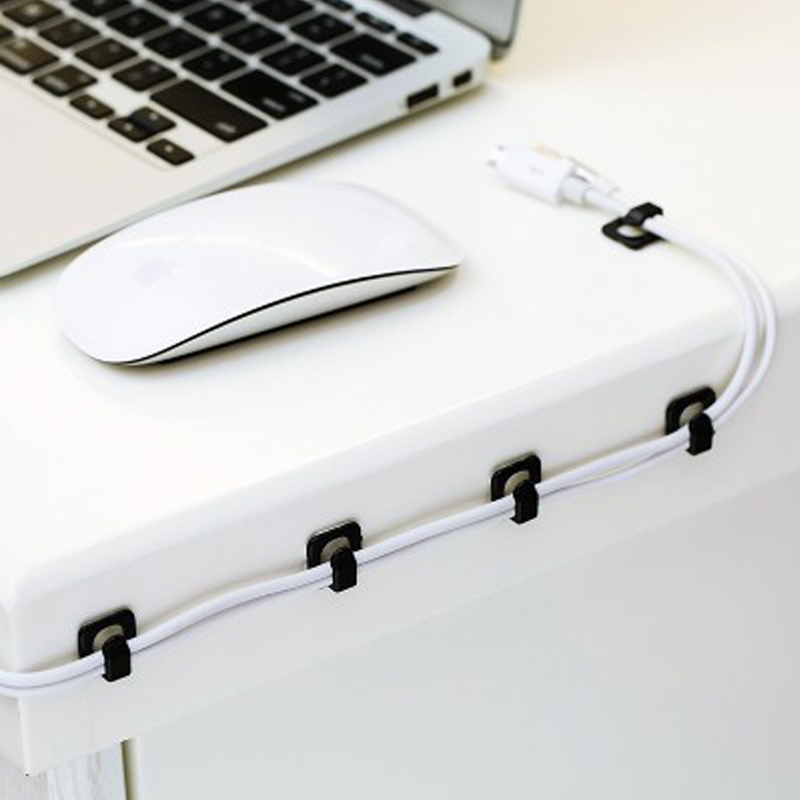 Cable Cord 18 Pcs Desk Wall Organisers Wire Line Organizers Multi Purpose Hooks Fastener Tidy Holder Clips Fixer Hooks Rails