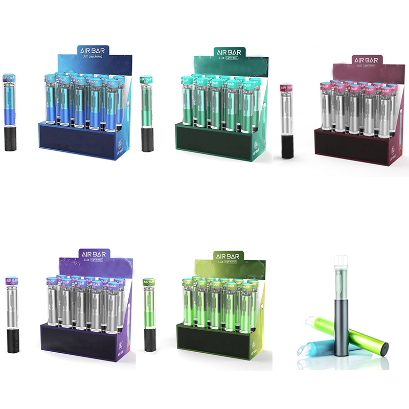 Air Bar Lux Disposable Vape pen e cigarette Kit Device Built-in 500mah Battery 2.7ml 1000 puffs Dab Pens Original wholesale
Air Bar Lux Disposable Vape pen e cigarette Kit Device Built-in 500mah Battery 2.7ml 1000 puffs Dab Pens Original wholesale