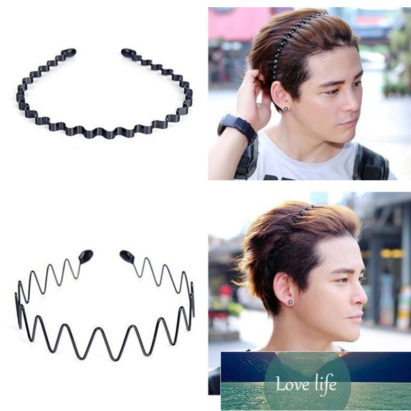 Invisible Men Women Unisex Black Metal Wavy Head Band Hair Band Head Bands Sport Headbands Headwear Hairband Hair Accessories Factory price expert des