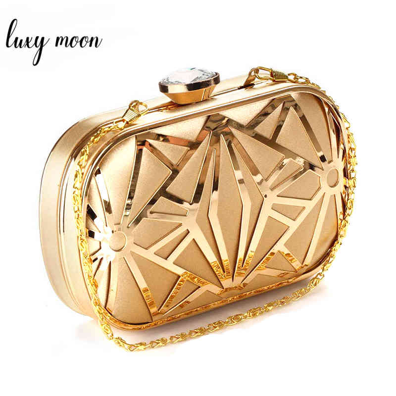 Women Handbag Gold Clutch Bags Metal Hollow Design PU Leather Party Purse and Handbag Banquet Wedding Clutches, Black
Women Handbag Gold Clutch Bags Metal Hollow Design PU Leather Party Purse and Handbag Banquet Wedding Clutches, Black