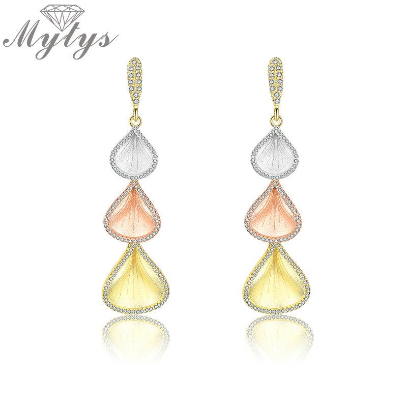 Dangle & Chandelier Mytys Fashionable Drop Line Flower Earrings For Girls Three Tone Gold Brincos Women Elegant Accessories Party Gift CE525, Silver
Dangle & Chandelier Mytys Fashionable Drop Line Flower Earrings For Girls Three Tone Gold Brincos Women Elegant Accessories Party Gift CE525, Silver
