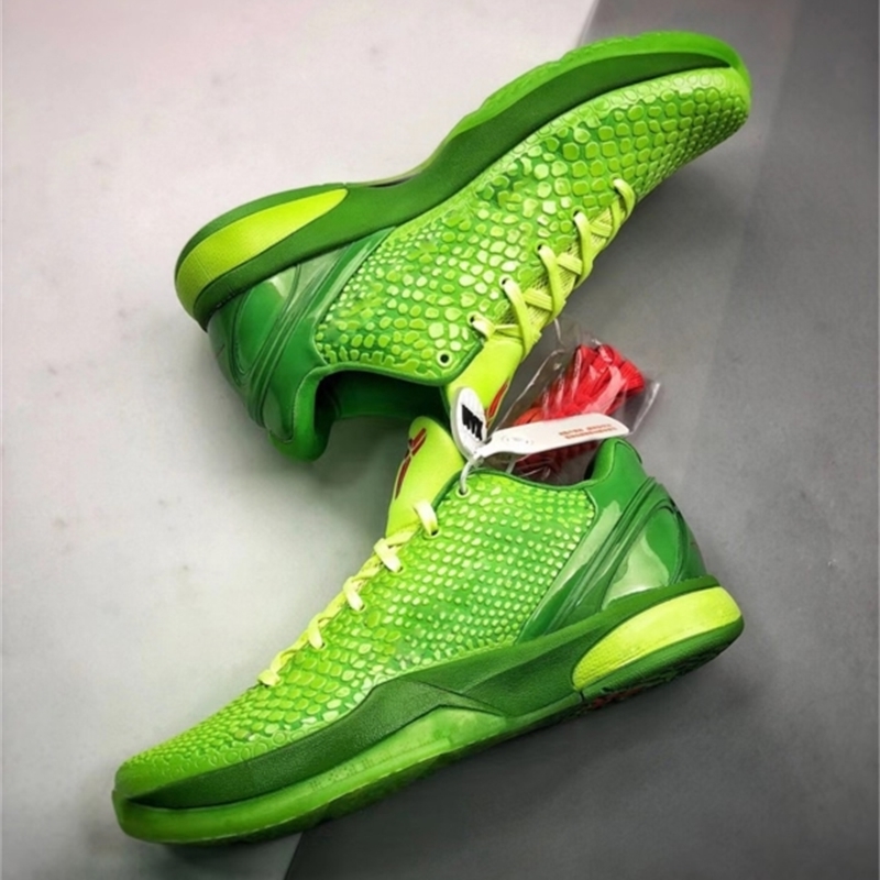 2021 Released Christmas 6 Protro Grinch Mamba Green Apple/Volt-Crimson-Black Man Outdoor Shoes Sports Sneakers With Original Box
2021 Released Christmas 6 Protro Grinch Mamba Green Apple/Volt-Crimson-Black Man Outdoor Shoes Sports Sneakers With Original Box