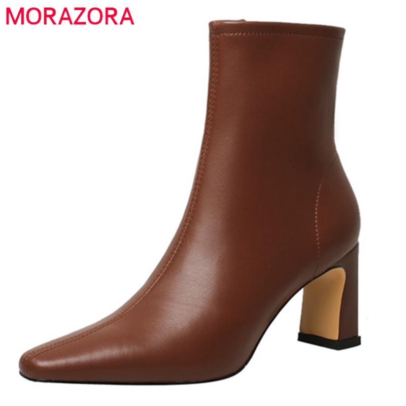 Boots MORAZORA 2021 Ankle Women Genuine Leather Shoes Square Toe Fashion High Heels Autumn Woman Black
Boots MORAZORA 2021 Ankle Women Genuine Leather Shoes Square Toe Fashion High Heels Autumn Woman Black