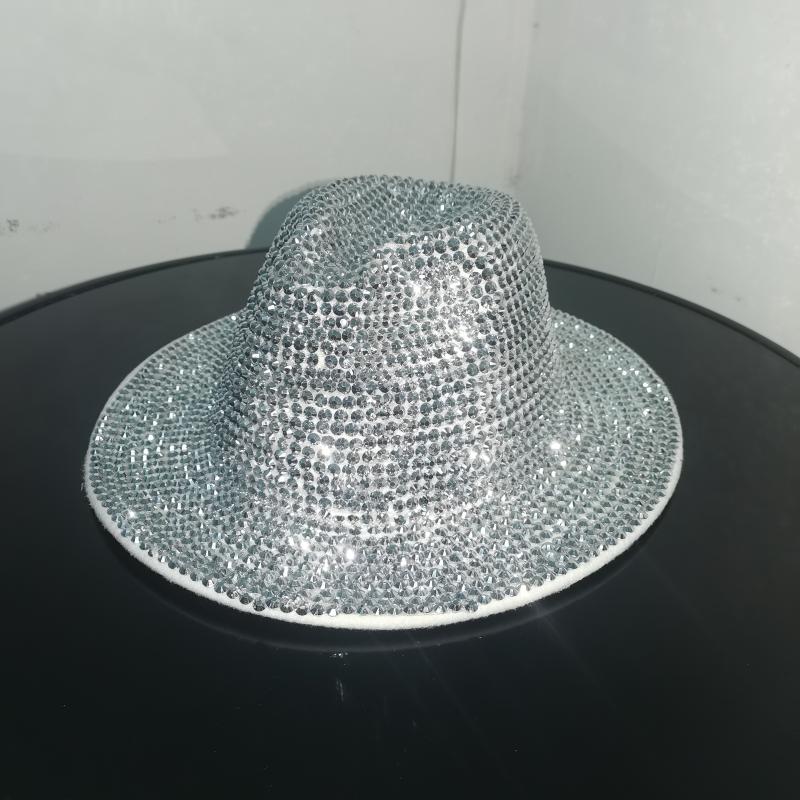 Wide Brim Hats White Rhinestone Fedora Unisex Hat Fedoras Jazz Party Club Men For Women And Wholesale Tophat
Wide Brim Hats White Rhinestone Fedora Unisex Hat Fedoras Jazz Party Club Men For Women And Wholesale Tophat