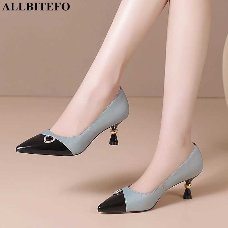 ALLBITEFO size 33-43 mixed colors real genuine leather women heels shoes stiletto fashion high heels party wedding shoes 210611, As picture
ALLBITEFO size 33-43 mixed colors real genuine leather women heels shoes stiletto fashion high heels party wedding shoes 210611, As picture