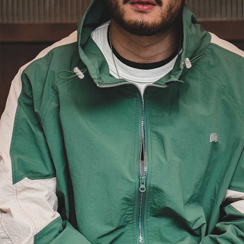 Maden Detachable Double Zipper Jackets For Men ARMY Bomber Vintage Workwear Quick-drying Jacket Male Ardena Green 210811