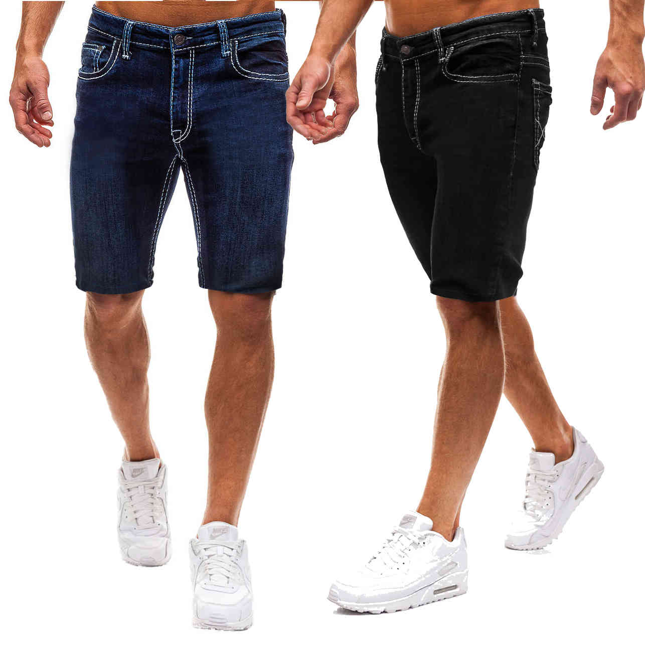 new mens pure color slim fit european size casual style denim fashionable knee length short jeans, Blue
new mens pure color slim fit european size casual style denim fashionable knee length short jeans, Blue
