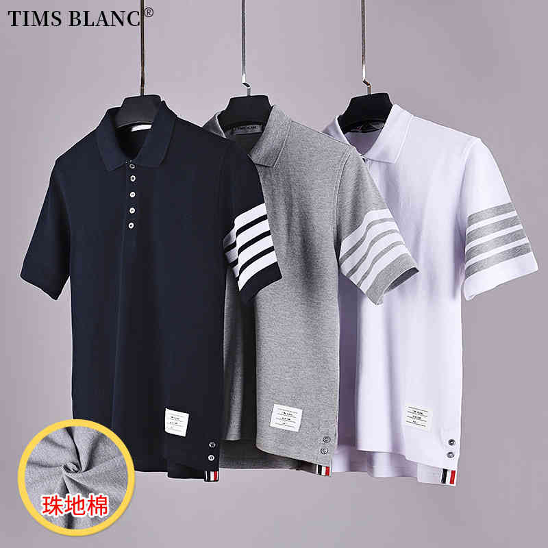 2116 Summer Tb Short Sleeve Tide Brand Four Bar Lapel Men's and Women's Couple T-shirt Casual Sports Polo, White
2116 Summer Tb Short Sleeve Tide Brand Four Bar Lapel Men's and Women's Couple T-shirt Casual Sports Polo, White