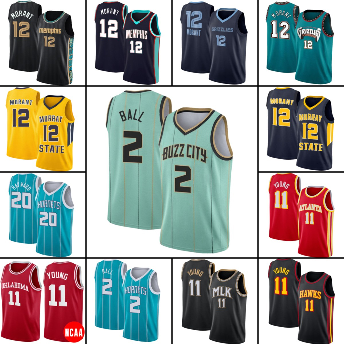 AtlantaHawksCharlotteHornetsMemphisGrizzlie LaMelo 2 Ball Ja 12 Morant Gordon 20 Hayward Basketball Jersey Trae 11 Young, Men(qi cai)
AtlantaHawksCharlotteHornetsMemphisGrizzlie LaMelo 2 Ball Ja 12 Morant Gordon 20 Hayward Basketball Jersey Trae 11 Young, Men(qi cai)