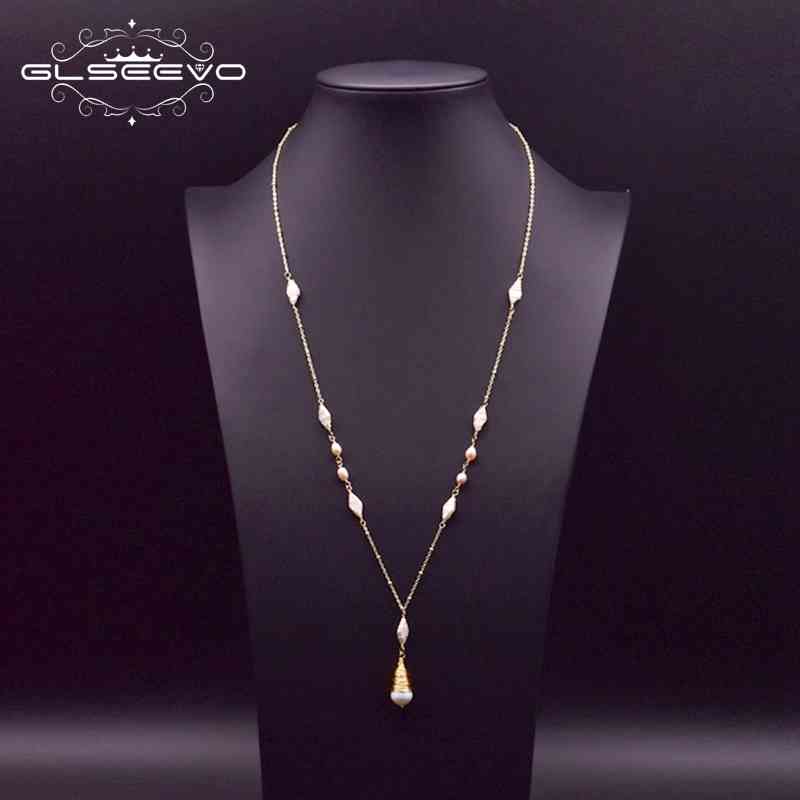 GLSEEVO Natural Fresh Water White Pearl Long Pendant Necklace For Women Girl Lovers' Engagement Gift Accesorios Mujer GN0159
GLSEEVO Natural Fresh Water White Pearl Long Pendant Necklace For Women Girl Lovers' Engagement Gift Accesorios Mujer GN0159