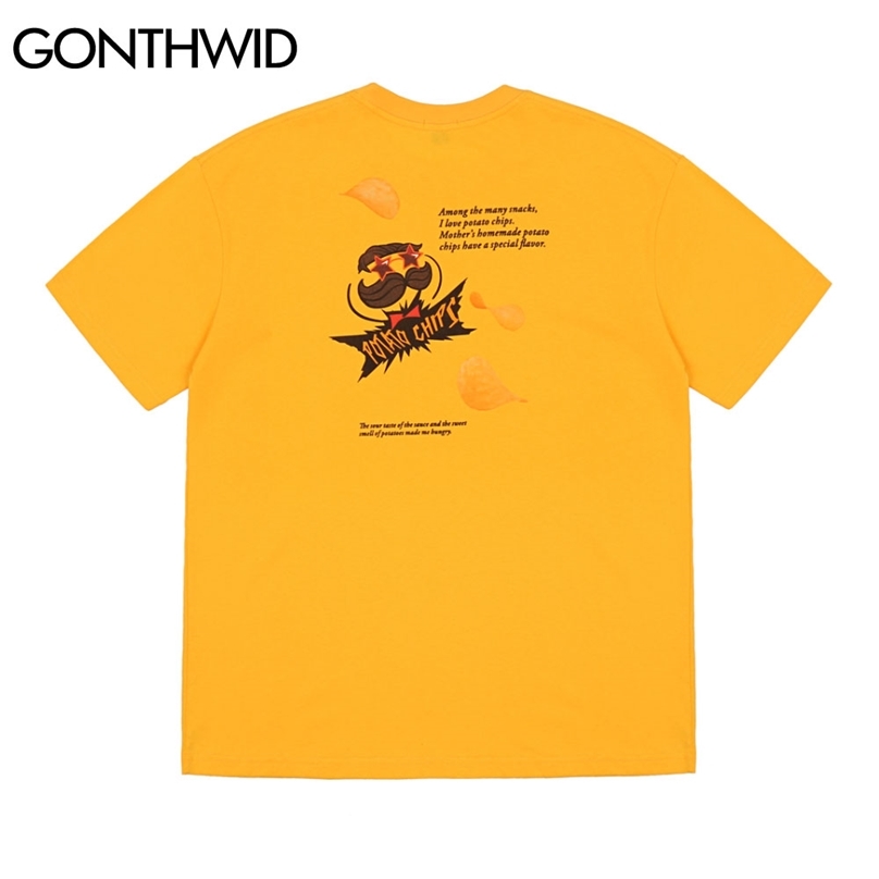 Harajuku Tshirts Cartoon Potato Chips Casual Cotton Tees Shirts Streetwear Hip Hop T-Shirt Short Sleeve Tops 210602, Yellow
Harajuku Tshirts Cartoon Potato Chips Casual Cotton Tees Shirts Streetwear Hip Hop T-Shirt Short Sleeve Tops 210602, Yellow