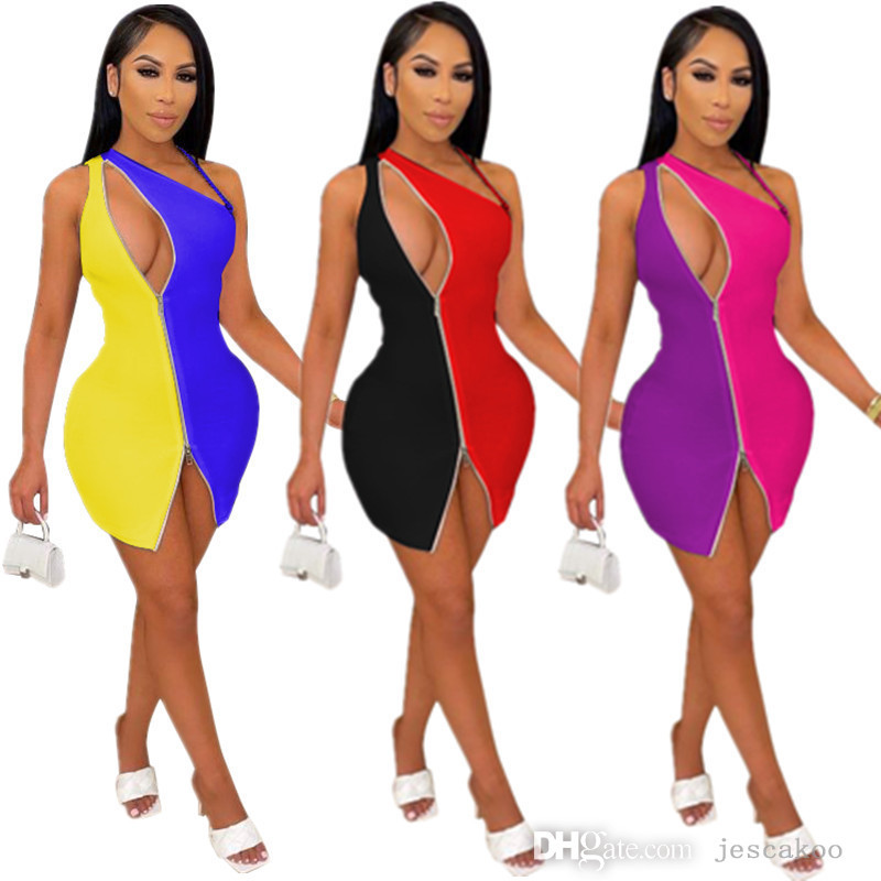 Summer Women Dresses Matching Double Zipper Sexy Nightclub Style Dress Sleeveless Midi SKirts Trendy Bodycon Clothing 8601, Blue
Summer Women Dresses Matching Double Zipper Sexy Nightclub Style Dress Sleeveless Midi SKirts Trendy Bodycon Clothing 8601, Blue