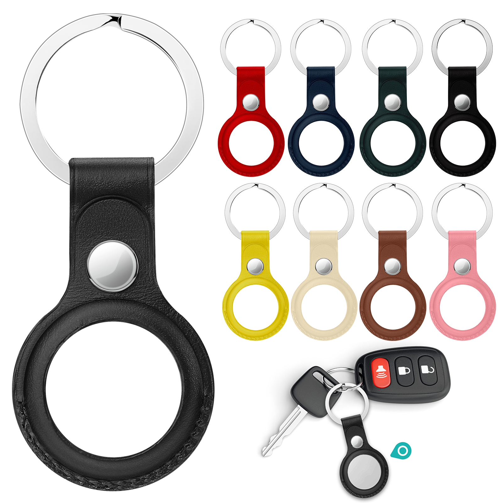 Airtag case Key Ring PU leather Anti lost Cover Cell Phone Cases for Apple Location Tracker With Buckle
Airtag case Key Ring PU leather Anti lost Cover Cell Phone Cases for Apple Location Tracker With Buckle