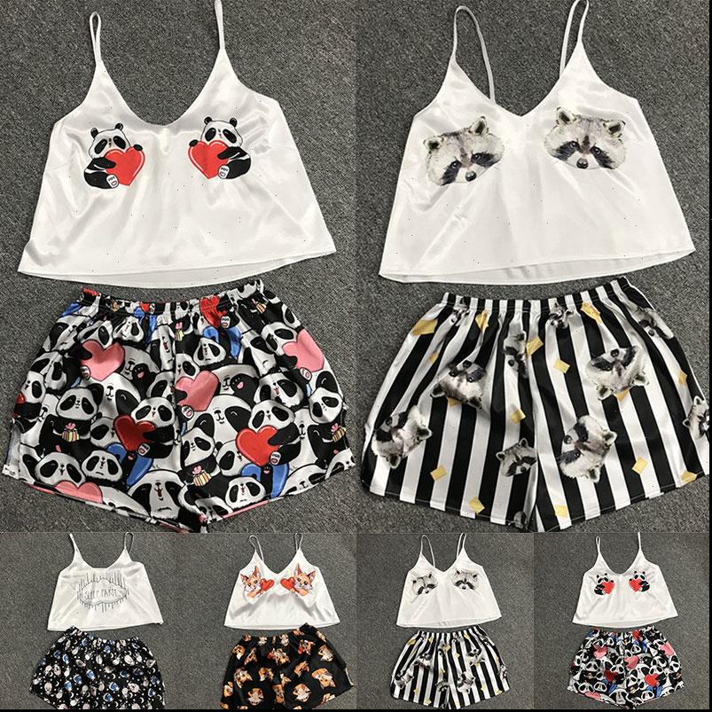 pyjama crop womens sleepwears vest shorts cartoon panda raccoon summer cute night clothes sleeveless camis, Black;red
pyjama crop womens sleepwears vest shorts cartoon panda raccoon summer cute night clothes sleeveless camis, Black;red