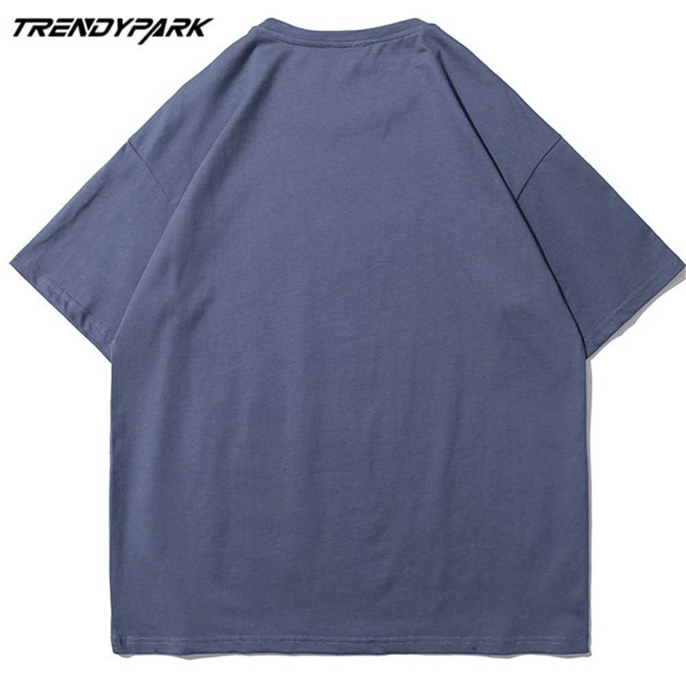 Men's T-shirt Summer Short Sleeve Cartoon Rabbit Print Hip Hop Oversized Cotton Casual Harajuku Streetwear Top Tshirts Clothing 210601