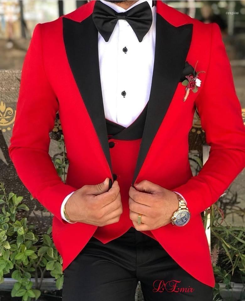 Pink Red Men Suits Mens Suit 3-Piece Peaked Lapel Casual Fashion Groom Tuxedos For Wedding(Blazer+Pants+Vest)1, Black
Pink Red Men Suits Mens Suit 3-Piece Peaked Lapel Casual Fashion Groom Tuxedos For Wedding(Blazer+Pants+Vest)1, Black