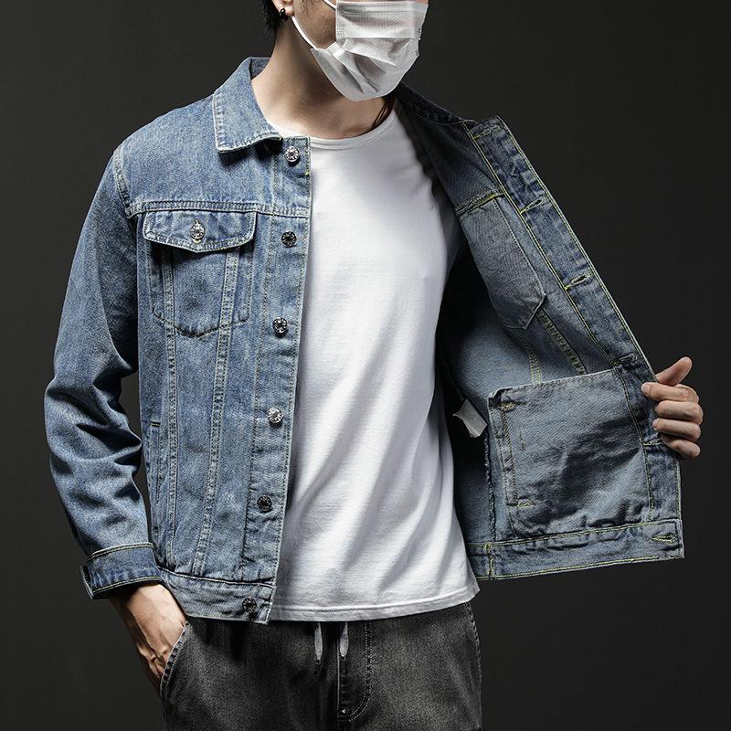Men's Jackets Autumn Embroidered Denim Jacket Trend Loose Black Street Stand Collar Jeans Coats Long Sleeve Ripped Cotton Outerwear, 02
Men's Jackets Autumn Embroidered Denim Jacket Trend Loose Black Street Stand Collar Jeans Coats Long Sleeve Ripped Cotton Outerwear, 02
