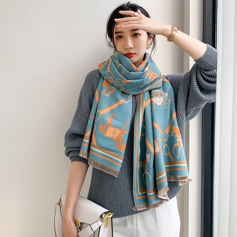 Scarves 2022 Horse Print Winter Scarf Women Cashmere Warm Pashmina Foulard Lady Thick Soft Shawls Wraps Female
Scarves 2022 Horse Print Winter Scarf Women Cashmere Warm Pashmina Foulard Lady Thick Soft Shawls Wraps Female