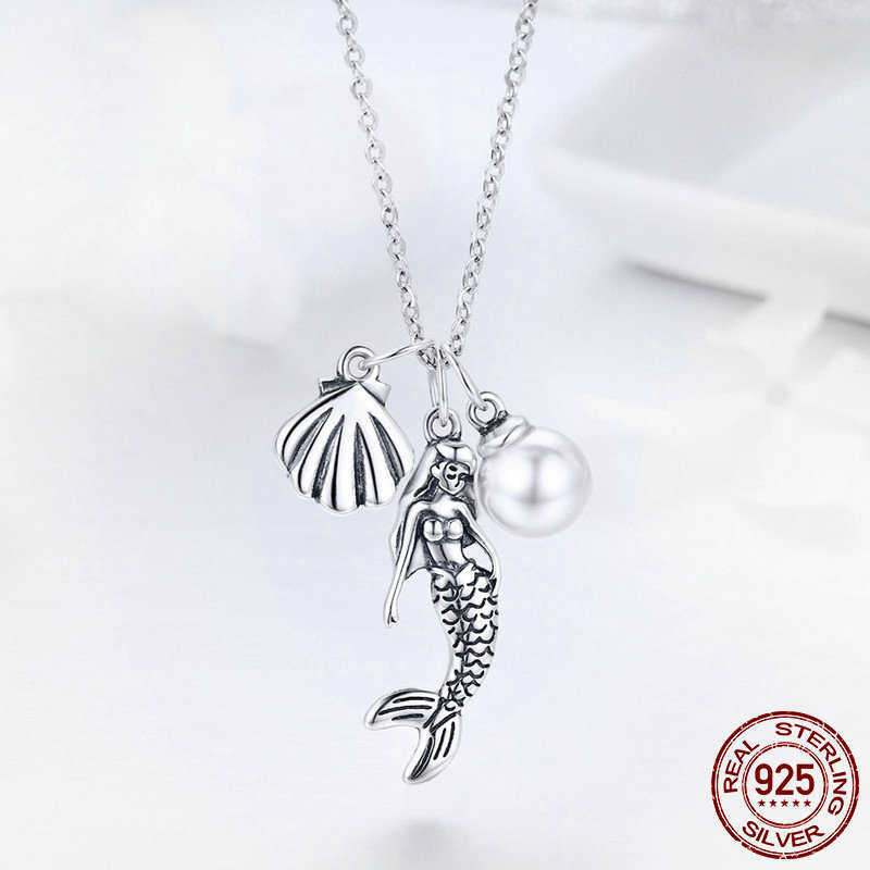Fashion Pearl Mermaid Pendant s Collar Statement Necklace Women Jewelry Gift