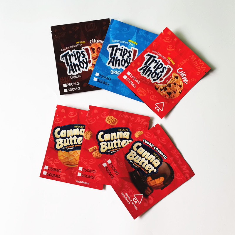 250MG 500MG GANNA BUTTER bites Trips Ahoy chip bag printed edible mylar smell proof food packaging cookie bags
250MG 500MG GANNA BUTTER bites Trips Ahoy chip bag printed edible mylar smell proof food packaging cookie bags