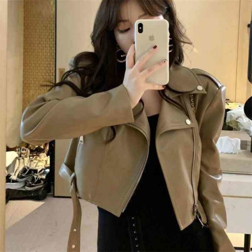 Brand Motorcycle Pu Leather Jacket Women'S Aummer And Summer Fashion Slim Coat Zipper 210525, Khaki
Brand Motorcycle Pu Leather Jacket Women'S Aummer And Summer Fashion Slim Coat Zipper 210525, Khaki