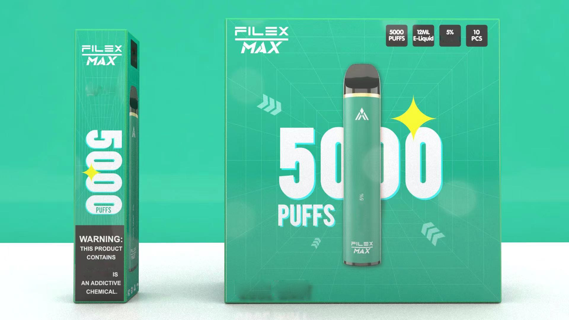 Flex Max Electronic Cigarettes Authentic QST e Cigs Vaporizers Vapes rechargeable Kit 5000 Puffs Prefilled 12ml 12 colors Device Pen Pods VS bar plus
Flex Max Electronic Cigarettes Authentic QST e Cigs Vaporizers Vapes rechargeable Kit 5000 Puffs Prefilled 12ml 12 colors Device Pen Pods VS bar plus