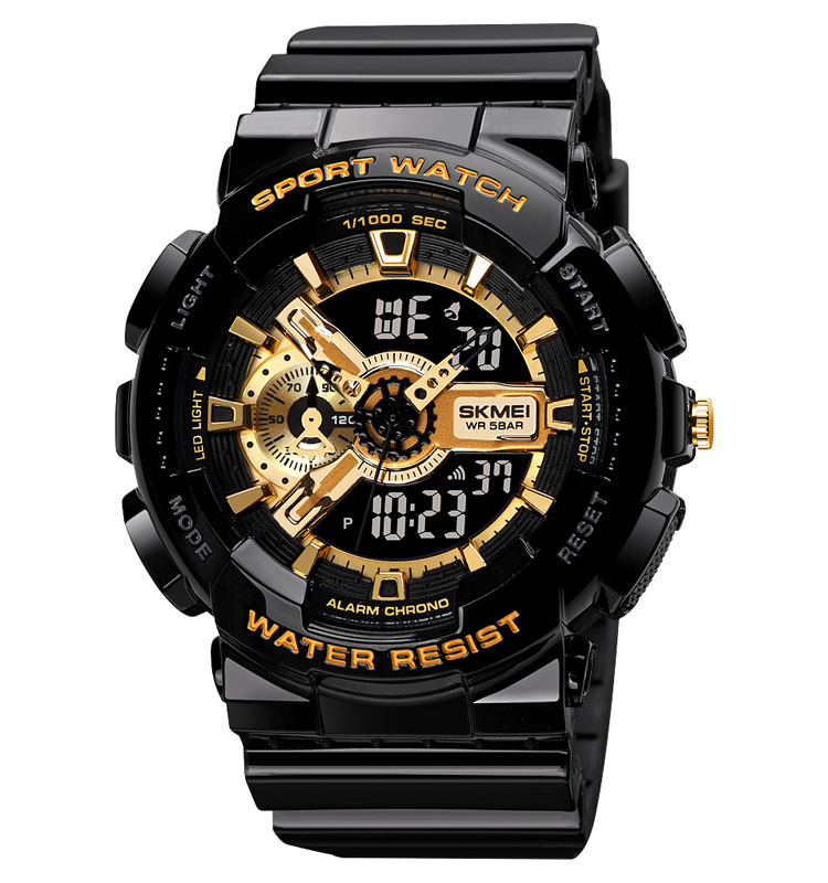 SKMEI 1688 with calendar and dates water proof Dual time watch luminous digital Sport Wrist watches, Slivery;brown
SKMEI 1688 with calendar and dates water proof Dual time watch luminous digital Sport Wrist watches, Slivery;brown