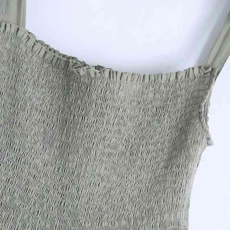 Summer Women Hollow Embroidery Tiered Ruffle Suspender Midi Dress Female Sleeveless Clothes Casual Lady Slim Vestido D7625 210430