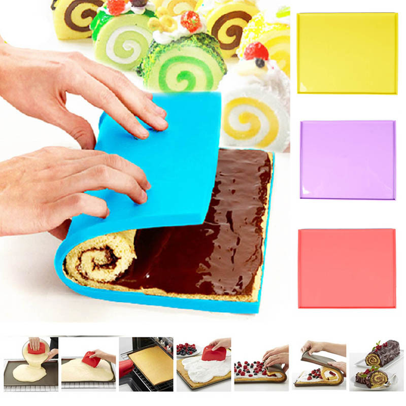 Pastry Tools Switzerland Roll Mats Silicone 1 PC Cake Pad Baking Rug Mat Cake Rolls Molds Kitchen Accessories Nonstick