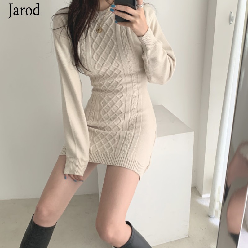 Elegant Sweater Dress Women Autumn Winter Temperament Twist Knitted Hollow Out Waist Casual Slim Long Sleeve Bodycon Mini Dress 210518, Photo color
Elegant Sweater Dress Women Autumn Winter Temperament Twist Knitted Hollow Out Waist Casual Slim Long Sleeve Bodycon Mini Dress 210518, Photo color