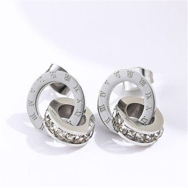 NEW Fashion Edition Jewelry Double Ring Popular Ring Earrings Jewelry Personality Simple Earrings Rome Digital stainless steel Earrings AAA
NEW Fashion Edition Jewelry Double Ring Popular Ring Earrings Jewelry Personality Simple Earrings Rome Digital stainless steel Earrings AAA