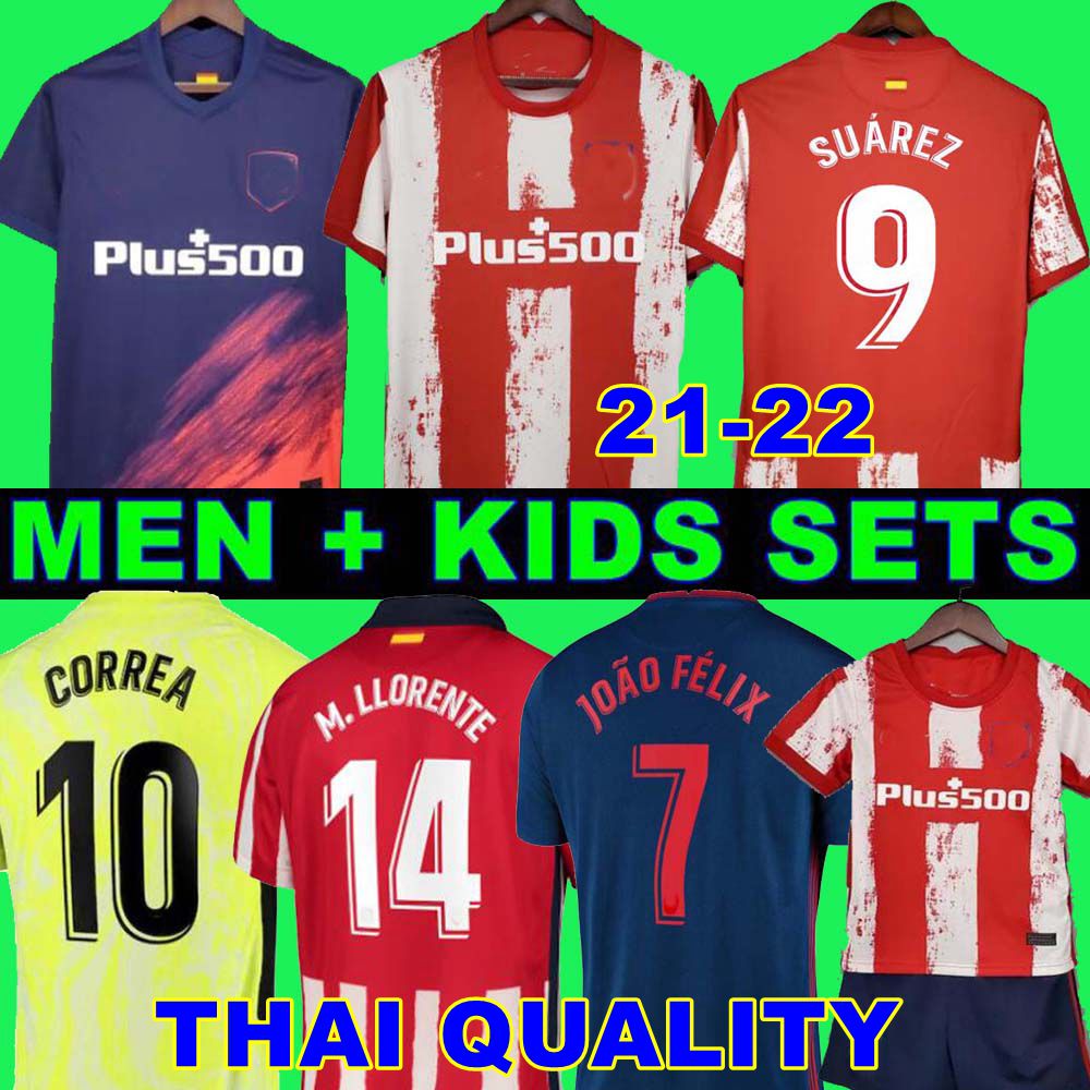 Atletico soccer jersey 21 22 JOÃO FÉLIX MADRID 2021 2022 M. LLORENTE KOKE SAUL SUAREZ Correa Carrasco camiseta football shirts uniforms men + kids kit LEMAR DEMBELE, 1988 home
Atletico soccer jersey 21 22 JOÃO FÉLIX MADRID 2021 2022 M. LLORENTE KOKE SAUL SUAREZ Correa Carrasco camiseta football shirts uniforms men + kids kit LEMAR DEMBELE, 1988 home