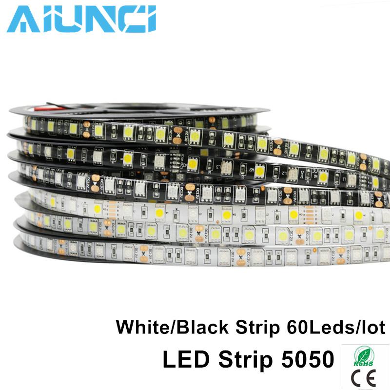 Strips RGB LED Strip Black PCB DC12V Flexible Backlight Light Ribbon Tape 60 LED/m Waterproof RGB/White/Blue/Red Lamp
Strips RGB LED Strip Black PCB DC12V Flexible Backlight Light Ribbon Tape 60 LED/m Waterproof RGB/White/Blue/Red Lamp