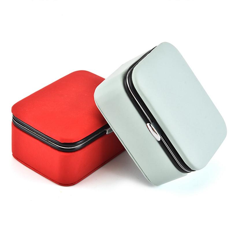 Jewelry Organizer Display Travel Case Boxes Portable Box PU Leather Grids Storage Necklace Earrings Cosmetic Bags & Cases