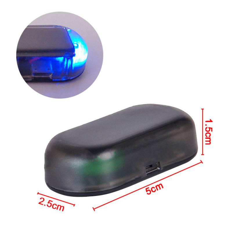 Vehicle LED Alarm Light Fake Security Lights Solar Powered Simulated Dummy Warning Anti-Theft Car Caution Lamp Flashing