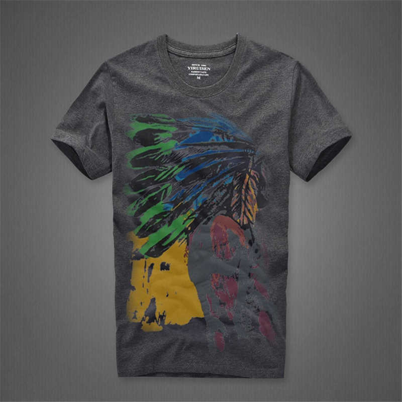Causal t shirt af men tees with Indians Character avatar pattern size S to XXXL 210629