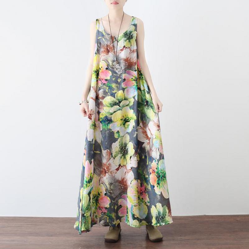 Johnature Vintage Sleeveless Maxi Dress A-line Print Ankle-length Summer Dress O-neck Loose Cotton Linen Long Women Dress 210521, Multi
Johnature Vintage Sleeveless Maxi Dress A-line Print Ankle-length Summer Dress O-neck Loose Cotton Linen Long Women Dress 210521, Multi