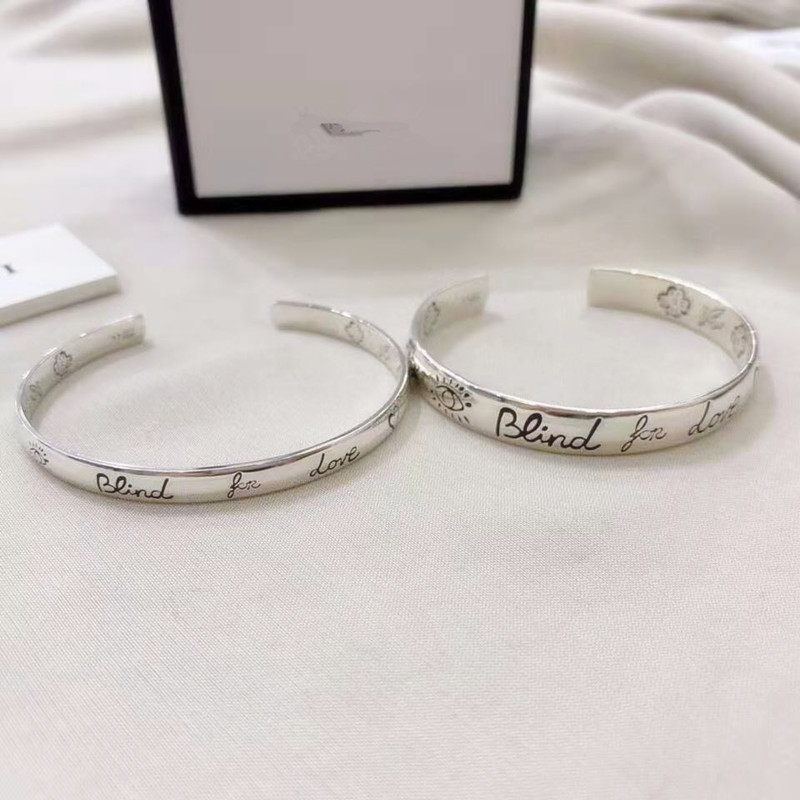 New jewelry Gu 925 silver blind forlove love fearless flower and bird bracelet for lovers, Black
New jewelry Gu 925 silver blind forlove love fearless flower and bird bracelet for lovers, Black