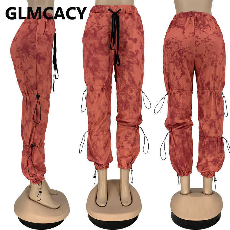 Women Casual Drawstring Sport Jogger Pants Hip Hop High Street Trousers 210702