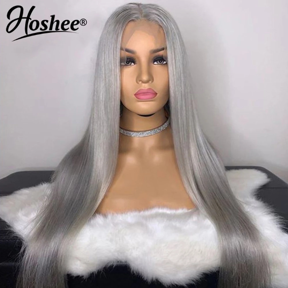 Brazilian None Lace Frontal Wig simulation Human Hair Straight Orange/Red/Green/Blue/Pink color Pre Plucked Long Synthetic Wigs 150%