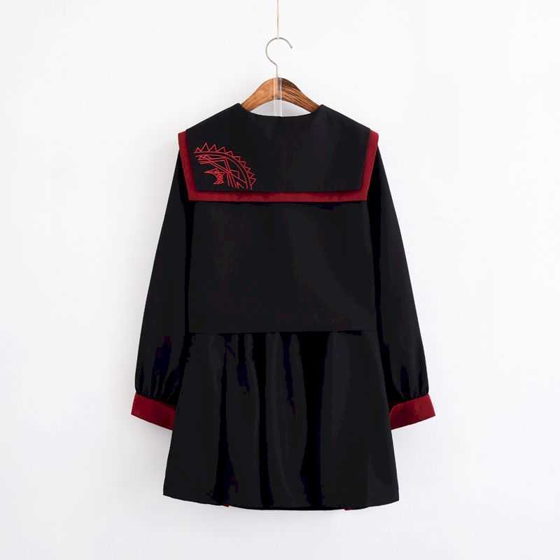 Japanese long-sleeved JK uniform skirt suit summer student Korean college style magic array jk sailor female 2 210526