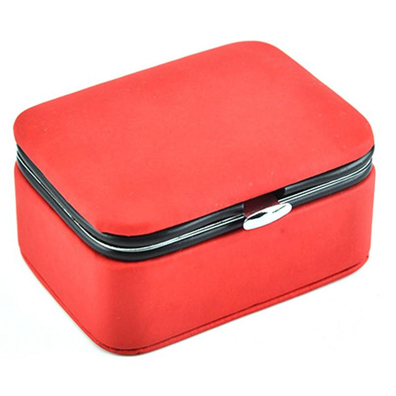 Jewelry Organizer Display Travel Case Boxes Portable Box PU Leather Grids Storage Necklace Earrings Cosmetic Bags & Cases