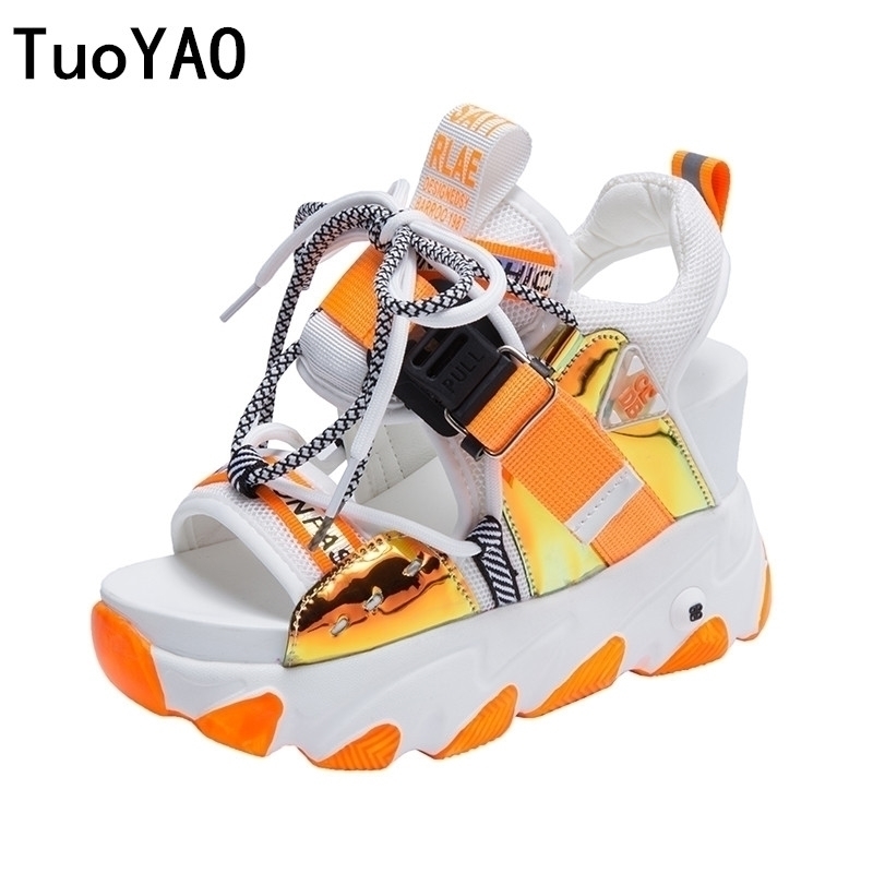 Women Chunky Platform Sandals Designers New Brand Summer Beach Casual Shoes Woman Lace Up Wedges 9CM Fashion Sandal Ladies 210324, Green
Women Chunky Platform Sandals Designers New Brand Summer Beach Casual Shoes Woman Lace Up Wedges 9CM Fashion Sandal Ladies 210324, Green