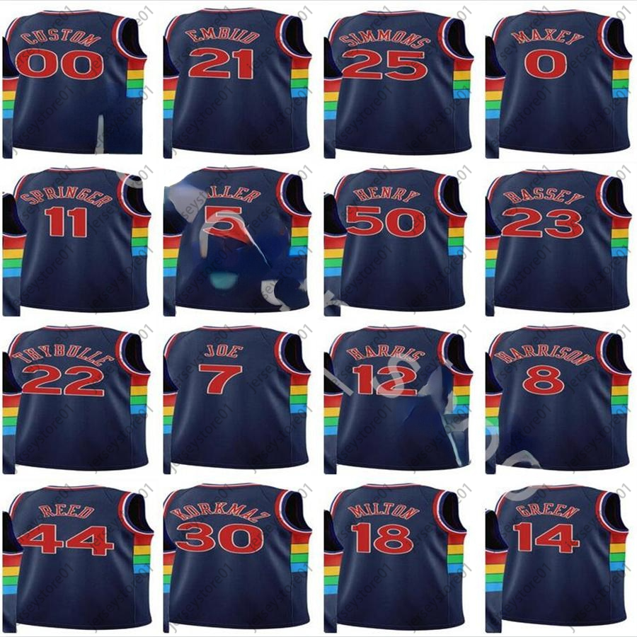 2021-22 75th Diamond Anniversary Jerseys Basketball City Tobias Harris Joel Embiid Ben Simmons Matisse Thybulle Charles Bassey Jaden Springer Tyrese Maxey Edition
2021-22 75th Diamond Anniversary Jerseys Basketball City Tobias Harris Joel Embiid Ben Simmons Matisse Thybulle Charles Bassey Jaden Springer Tyrese Maxey Edition