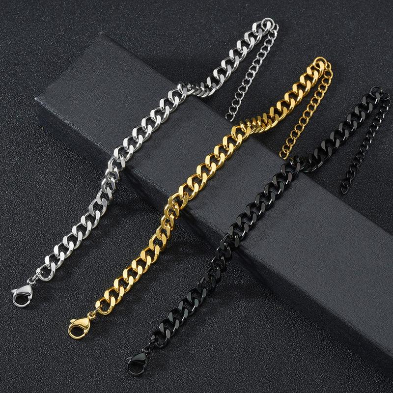 Link, Chain Trendy Men's Bracelet Punk Men Curb Cuban Link Stainless Steel Bracelets For Women Hiphop Jewelry Gifts
Link, Chain Trendy Men's Bracelet Punk Men Curb Cuban Link Stainless Steel Bracelets For Women Hiphop Jewelry Gifts