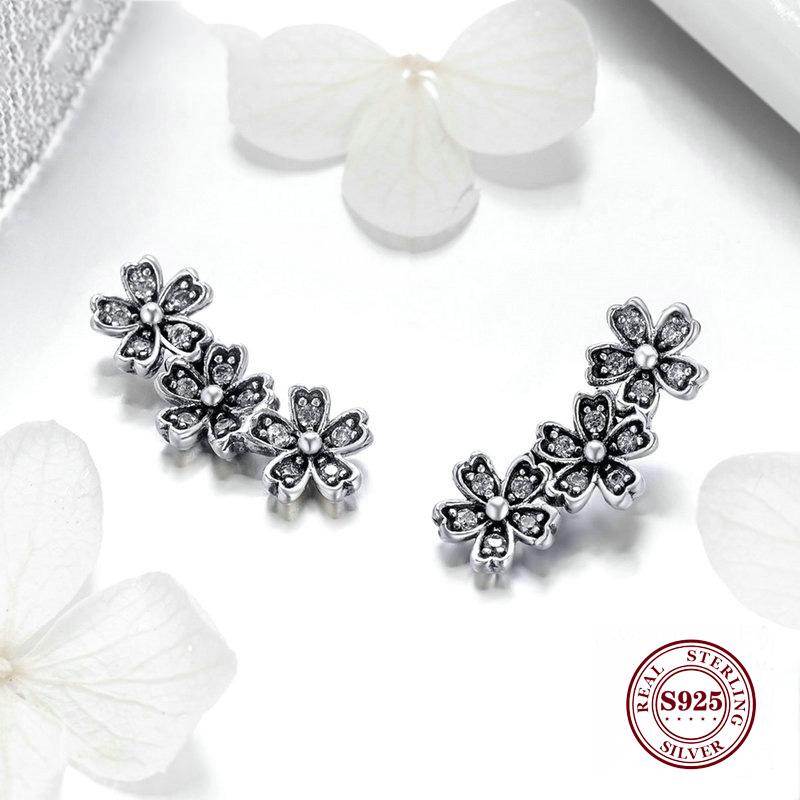 Stud Authentic 925 Sterling Silver Stackable Daisy Floral Earrings Clear CZ Flower Woman Earring Party Jewelry Gift
Stud Authentic 925 Sterling Silver Stackable Daisy Floral Earrings Clear CZ Flower Woman Earring Party Jewelry Gift